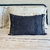 Almohadón Lino Flecos 60x40 - Negro - comprar online
