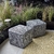Puff Cubo en Tejido Lana -Pied de poule - comprar online