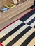 Alfombra Rayas Blanco y Negro + Borde Colorado - tienda online