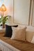 Imagen de Pillow Reversible - Terciopelo Grafito + Tusor Rayado