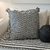Almohadón Canvas Cuadritos con flecos - BN - comprar online
