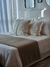 Pillow Reversible Matelasse Rayas -Terciopelo Taupe + Tusor Rayado en internet