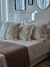 Pillow Reversible Matelasse Rayas -Terciopelo Taupe + Tusor Rayado - tienda online