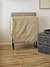 Pillow Reversible - Terciopelo Grafito + Tusor Rayado - comprar online