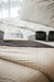 Pillow Reversible - Terciopelo Grafito + Tusor Rayado - Concepto Fusión