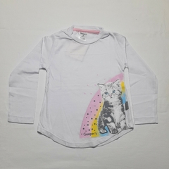 Camiseta Gatito - Blanca