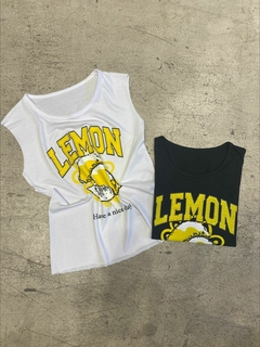 Musculosa con brillo lemon
