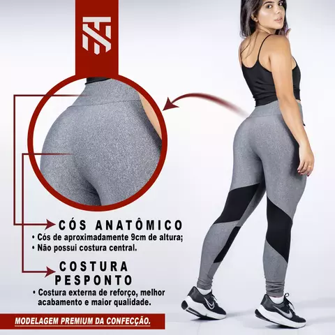 Legging Feminina Lisa com Cós Anatômico - Conforto e Estilo para o Dia a Dia