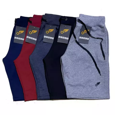Pack com 5 Bermudas de Moletom para Academia e Treino - Shorts Top com 3 Bolsos e Elástico na Cintura