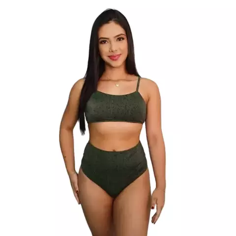 Biquini Top Reto Com Alças Finas e Hot Paint Estampado - 32312