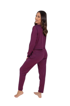 Pijama Cos Alto Blusa Estilo Croped Em Malha Pique - 20257 - loja online