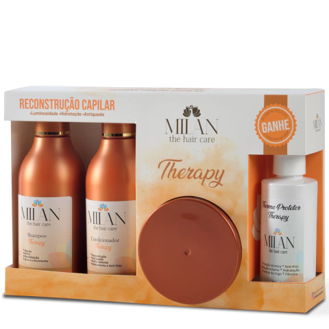 KIT THERAPY CAIXA | Shampoo 300ml + Máscara 300g + Condicionador 300ml + Termo Protetor 150ml - comprar online