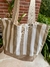 TOTE BAG RAYADO NATURAL Y BEIGE en internet