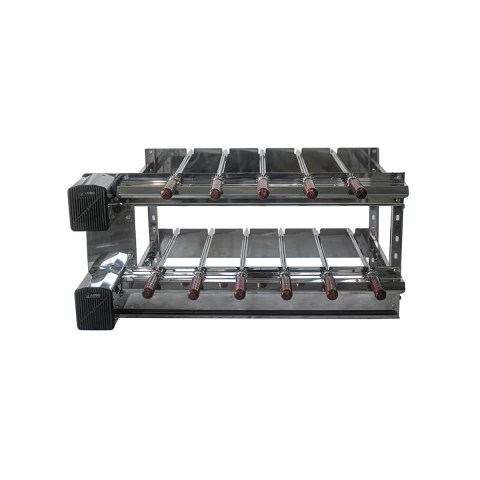 Churrasqueira Giratória Dupla Inox Alvenaria 11 Espetos 78 cm