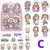Pacotinho c/40 adesivos menininhas kawaii Telado