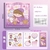 Imagem do Caderninho Quadrado folhas Grid Kawaii + Adesivos e marca página