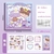 Caderninho Quadrado folhas Grid Kawaii + Adesivos e marca página