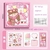 Caderninho Quadrado folhas Grid Kawaii + Adesivos e marca página - comprar online