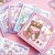 Caderninho Quadrado folhas Grid Kawaii + Adesivos e marca página