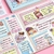Caderninho Quadrado folhas Grid Kawaii + Adesivos e marca página - comprar online