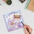 Caderninho Quadrado folhas Grid Kawaii + Adesivos e marca página - Papelaria da Jade