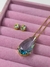 Colar folheado a ouro Gota Zircônia