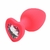 Plug Anal Aveludado em Coração - Tamanho P, M e G - M - Pink (001121-5)