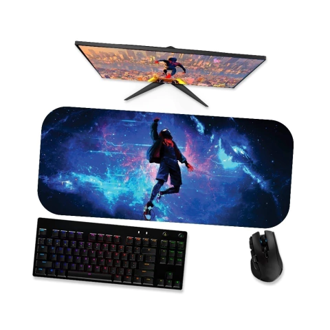 Imagem do Mouse pad Gamer Miles Morales Aranhaverso 1 - Mousepad Grande 90x40 80x40 60x40 70x30