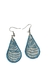 Brinco linhas em contorno azul - comprar online