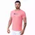 Camiseta Esportiva Slim Zeiq Rosé – Logo Azul Marinho - comprar online