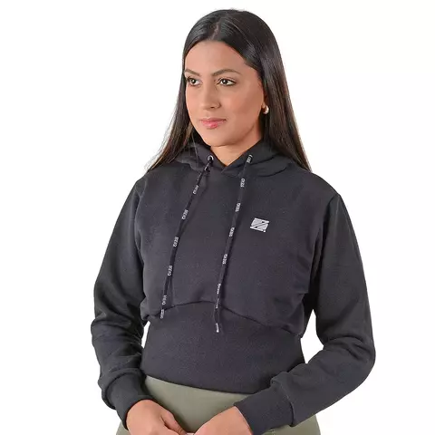 Moletom Cropped Zeiq Preto