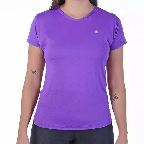 Baby Look Zeiq Roxa – Logo Prata