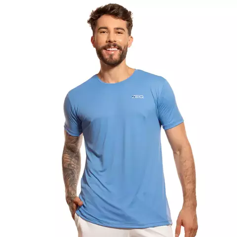 Camiseta Esportiva Slim Zeiq Blue Jeans