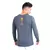 Camiseta Esportiva Manga Longa Zeiq Cinza – Logo Laranja na internet
