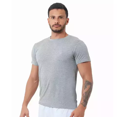 Camiseta Malha Fria Zeiq Cinza – Logo Branco