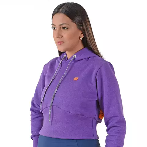 Moletom Cropped Zeiq Roxo