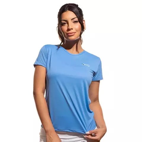 Baby Look Line Zeiq Blue Jeans – Logo Branco e Azul