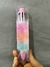 Caneta esferográfica Retrátil 6 cores Pelúcia