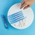 Caneta Mentos Esferográfica Azul Compactor 0.8mm Blister com 2 Unidades