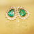 Brinco Ana com esmeraldas e diamantes