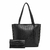 Kit bolsa feminina sacola ombro couro sintetico + carteira oferta