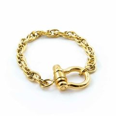Pulsera Acero Dorado BLAQUÈ C/cierrew