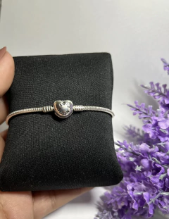 Pulseira Life Coraçao Cravejado 2,4mm Maleável - comprar online