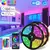 Fita LED com Wi-Fi e controle Bluetooth, luzes RGB, fita flexível, retroilumina