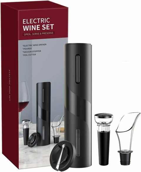 Abridor De Garrafa Saca Rolhas Vinho Elétrico Automático Kit