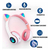 Fone De Ouvido Bluetooth Orelha Gatinho Infantil Led Sem Fio