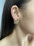 Brinco Flor Strass