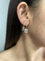 Trio de Argolas Retangulo Strass - comprar online