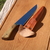 Cuchillo De Cocina Cabo de Madera y Bronce 37cm