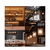 Cuadrantes que muestran diferentes estilos de iluminación en hoteles, bares, decoración industrial, y hogares, destacando lámparas elegantes y modernas.
